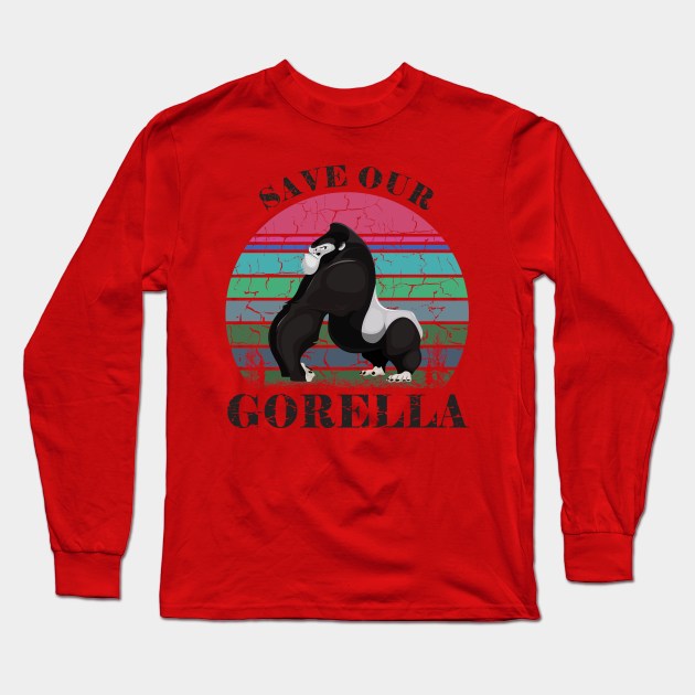 save our gorella Long Sleeve T-Shirt by RedLineStore